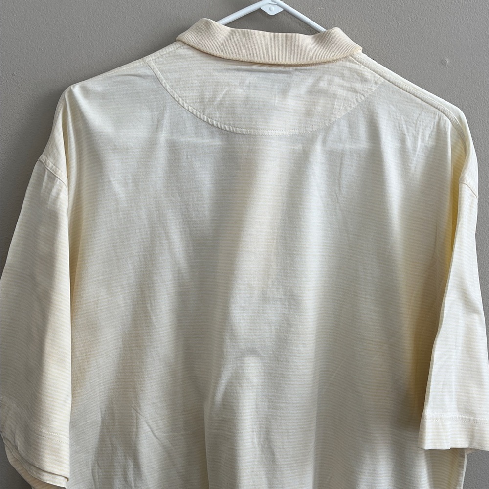 Cutter and Buck pale yellow short sleeve polo shirt size medium - Picture 10 of 15
